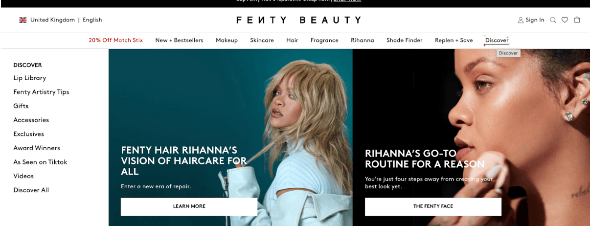 As seen on TikTok page example