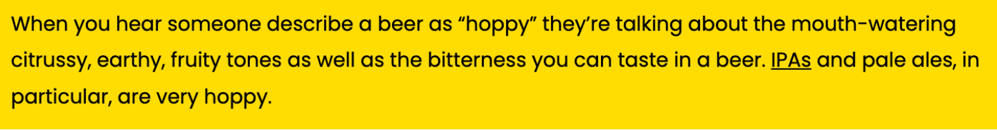 Link from your blog posts to product pages example