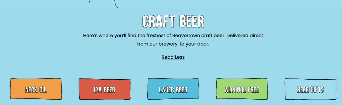 Sub category link example