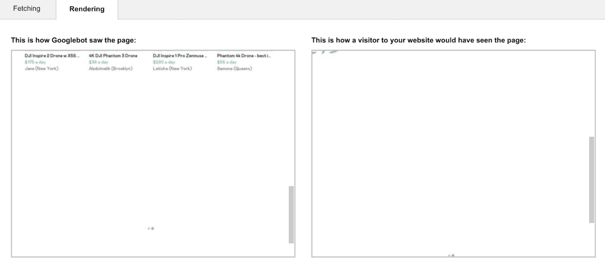 Below the fold content example