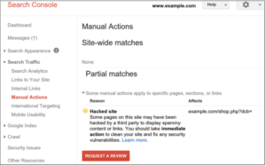 google manual action migration